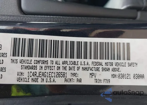 2014 Jeep Grand Cherokee Laredo из США, поврежденный, VIN 1C4RJEAG1EC126581